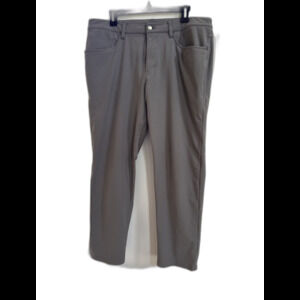 Lululemon ABC Classic Fit Warpstreme Pant Mens Gray 35x29  5 Pocket LM5A43S